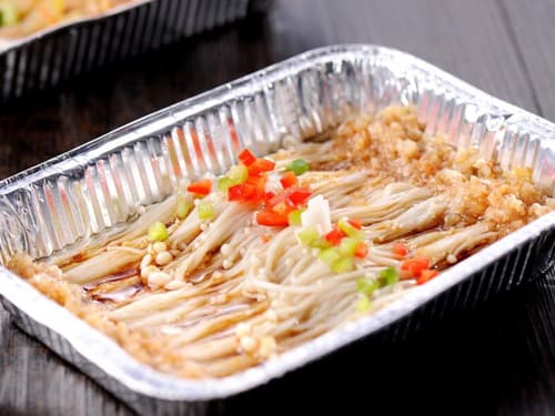 海城锡纸烤金针菇